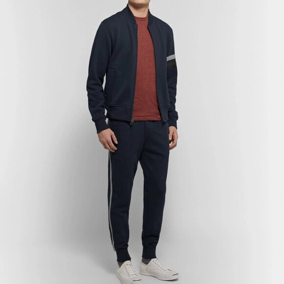 Kingsman Todd Snyder Champion Striped Cotton-Blend Zip-Up Sweatshirt Size Small - Picture 9 of 9